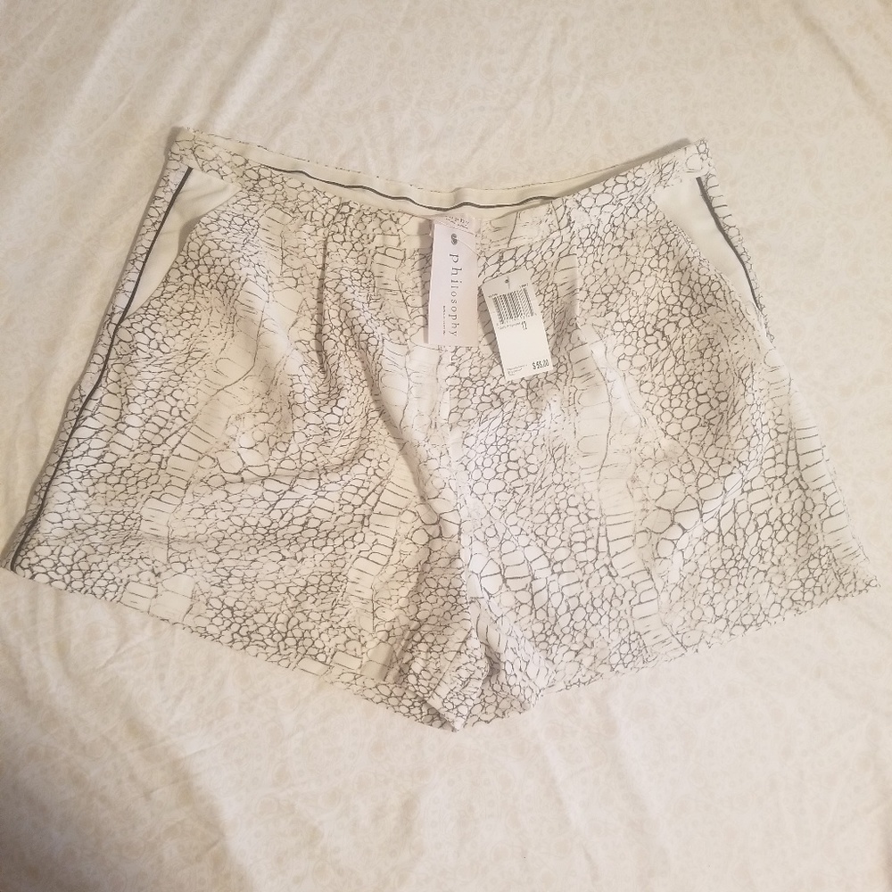 Philosophy trouser snake skin shorts 12